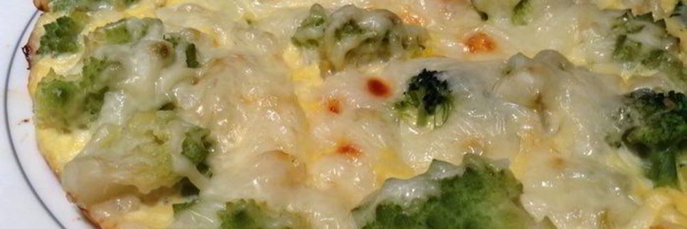 Фриттата с романеско и брокколи