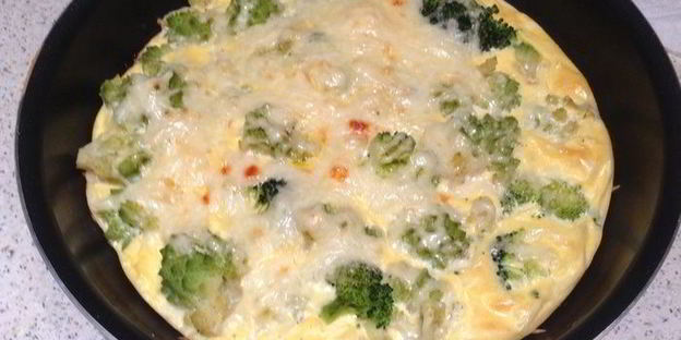 фриттата с романеско и брокколи
