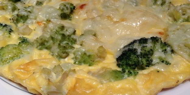 фриттата с романеско и брокколи