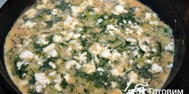 фриттата с цуккини и фетой