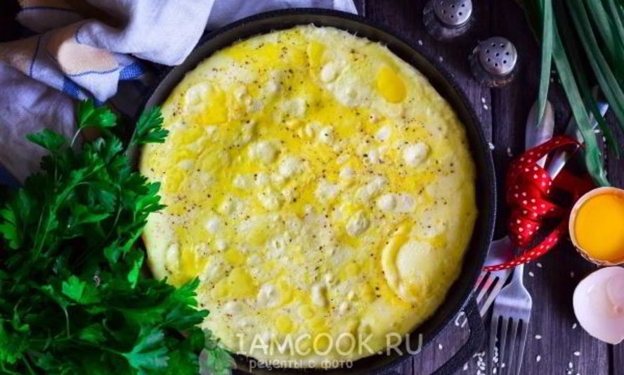 Рецепт омлета на сковороде