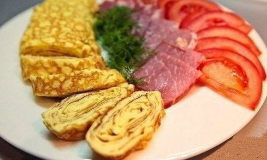 Рецепт омлета по-японски с вяленой говядиной