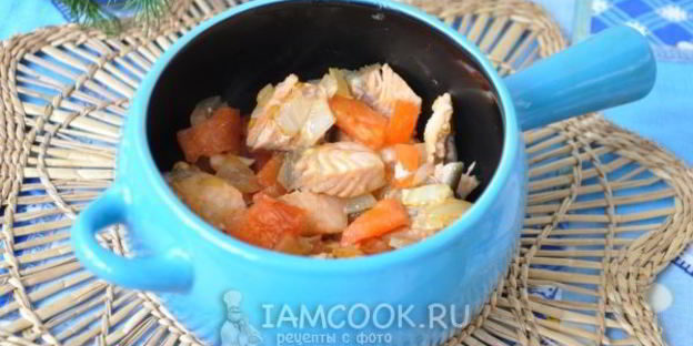 омлет с горбушей в духовке в горшочке