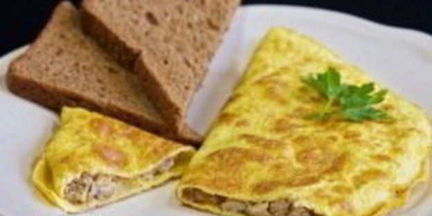 омлет с грибами