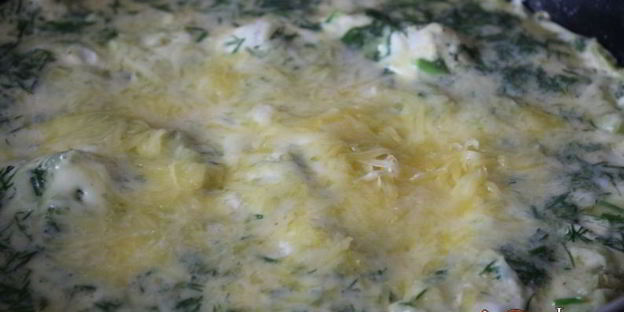 омлет с кабачком и зеленью