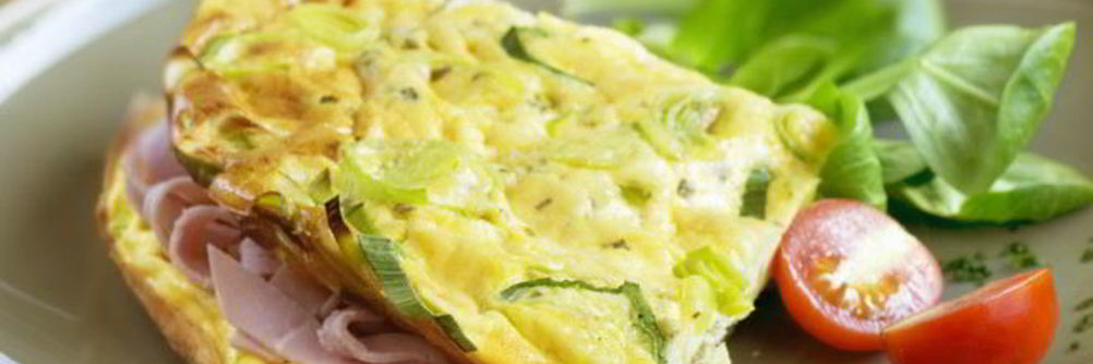 Омлет с колбасой