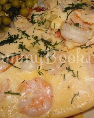 Омлет с креветками