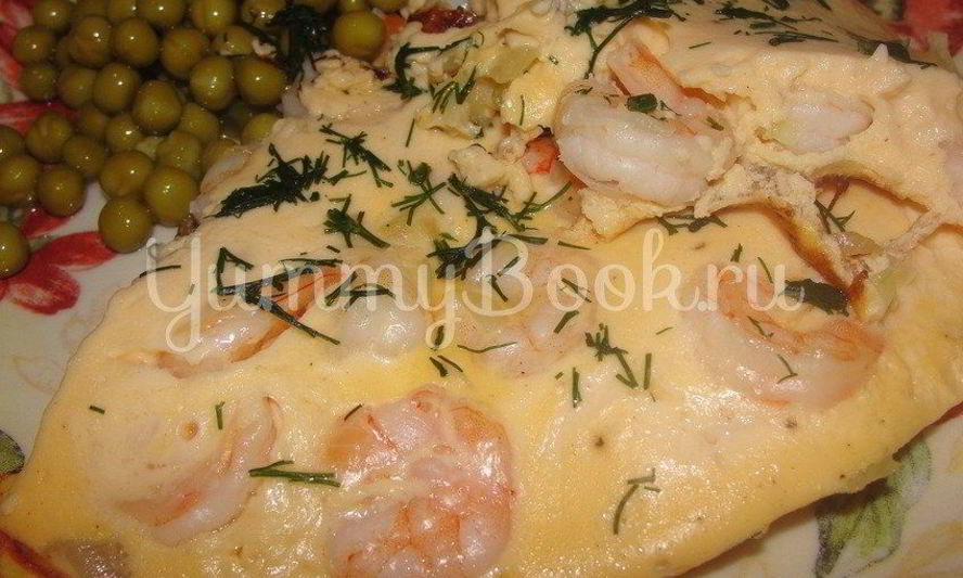 Рецепт омлета с креветками