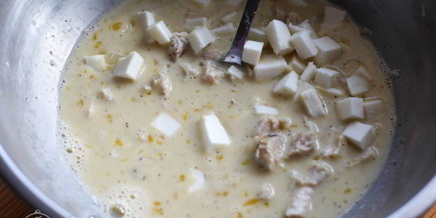 омлет с курицей