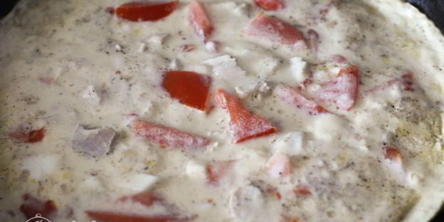 омлет с курицей