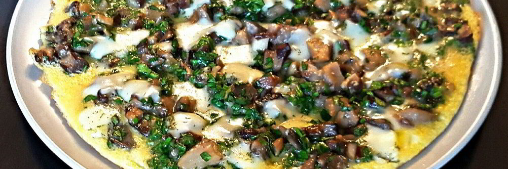 Омлет с лесными грибами