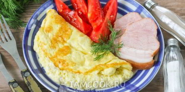 омлет с майонезом на сковороде