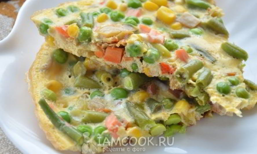 Рецепт омлета с мексиканской овощной смесью