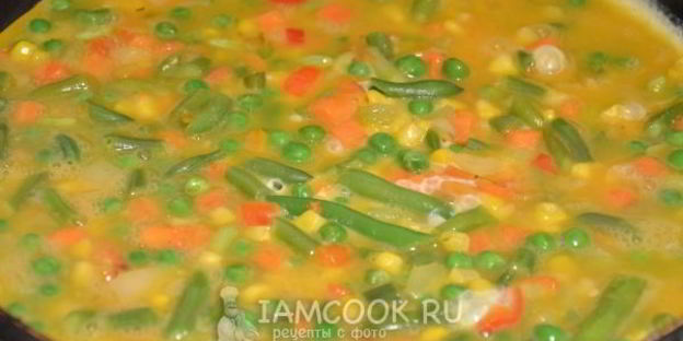 омлет с мексиканской овощной смесью