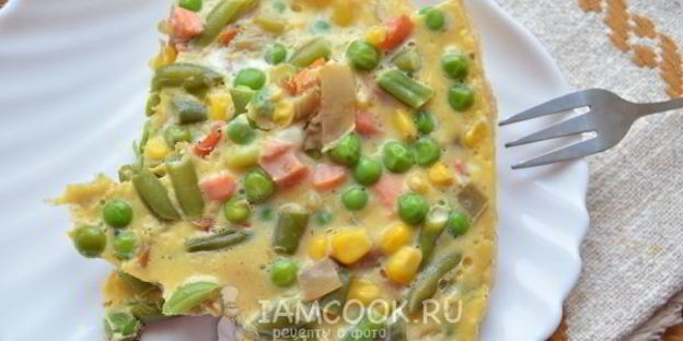 омлет с мексиканской овощной смесью