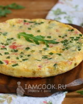 Омлет с помидорами в мультиварке