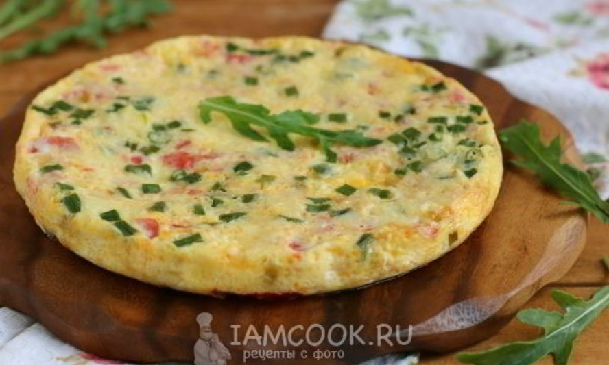 Рецепт омлета с помидорами в мультиварке