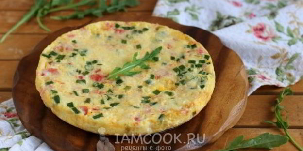 омлет с помидорами в мультиварке