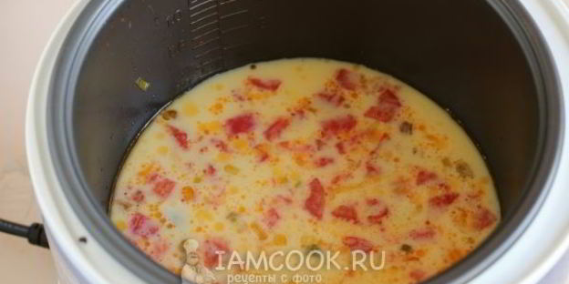 омлет с помидорами в мультиварке
