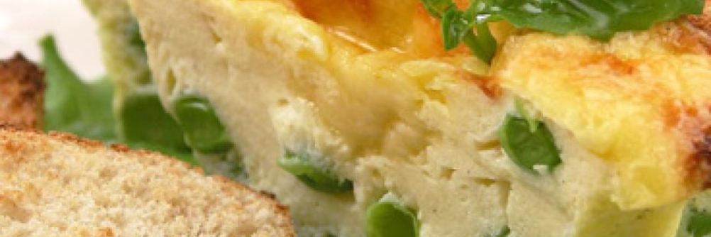 Омлет с зеленым горошком