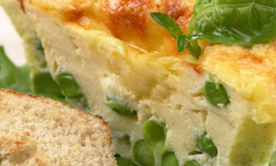 Рецепт омлета с зеленым горошком