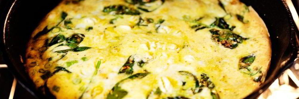 Омлет со шпинатом