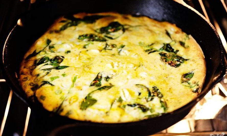 Рецепт омлета со шпинатом