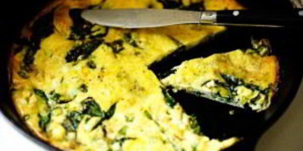 омлет со шпинатом