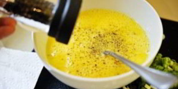 омлет со шпинатом