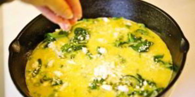 омлет со шпинатом