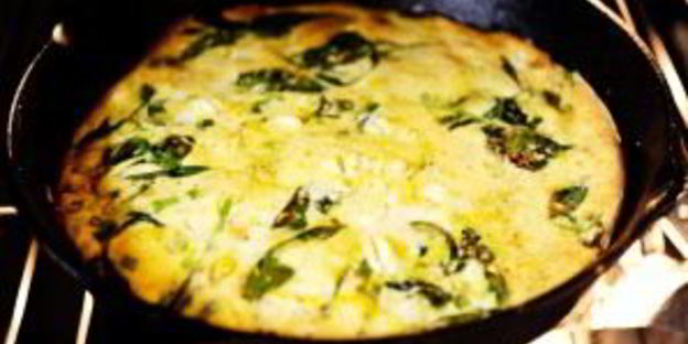 омлет со шпинатом