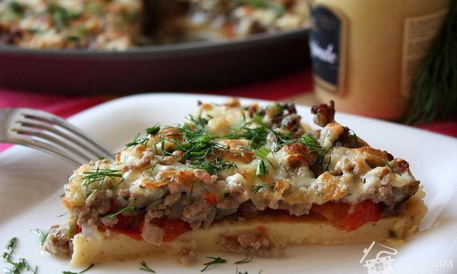 Рецепт пиццы-омлета болоньезе