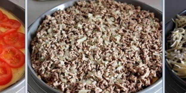 пицца-омлет болоньезе