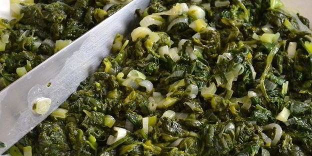 запеченная фриттата со шпинатом