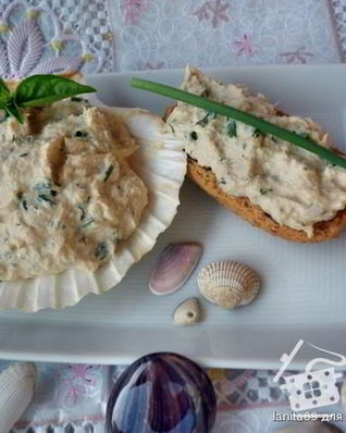 Фигуристый паштет из трески и творога