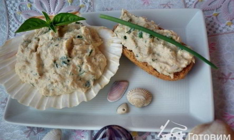 Рецепт фигуристого паштета из трески и творога