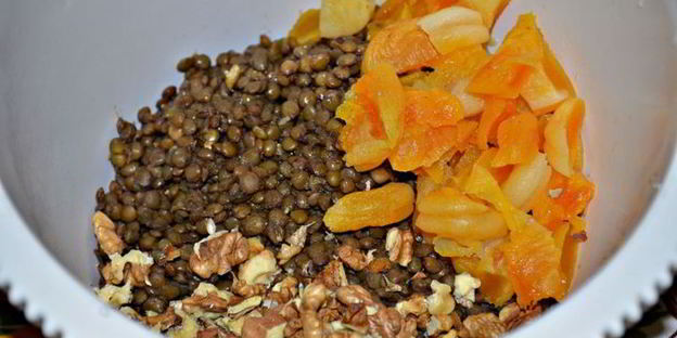 паштет из чечевицы с курагой