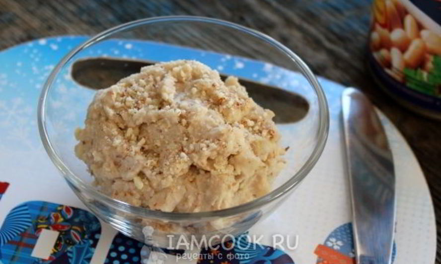 Рецепт паштета из фасоли с миндалем