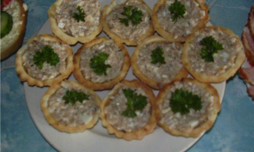 Рецепт паштета из куриной печени в тарталетках