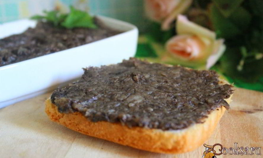 Рецепт паштета из лесных грибов с гречневыми хлопьями