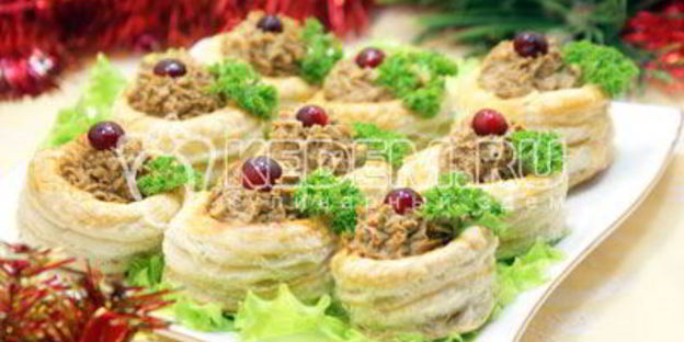 праздничный паштет в волованах