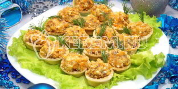 рыбный паштет в тарталетках