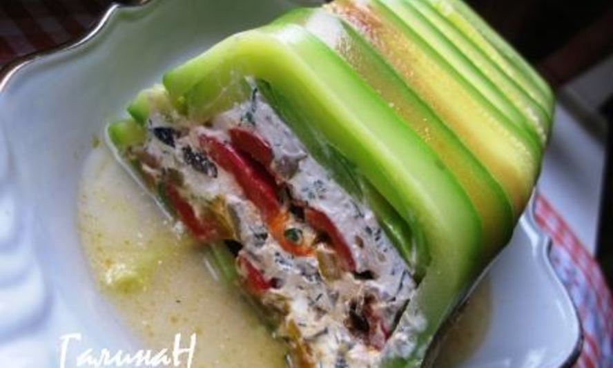 Рецепт творожного паштета с жареными перцами