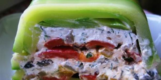 творожный паштет с жареными перцами