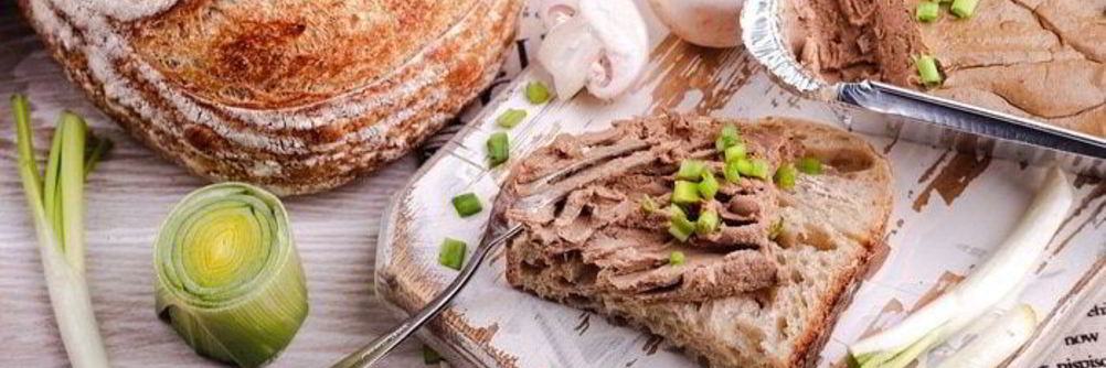 Запеченный печеночный паштет с грибами