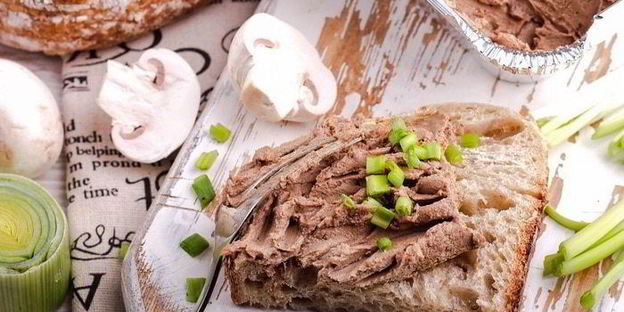 запеченный печеночный паштет с грибами