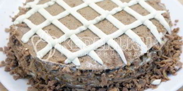 блинный торт с печенью