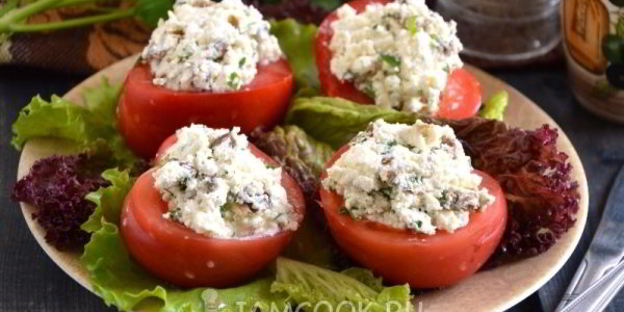 помидоры, фаршированные сербской брынзой и оливками