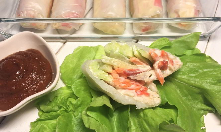 Рецепт спринга-роллов с крабовыми палочками