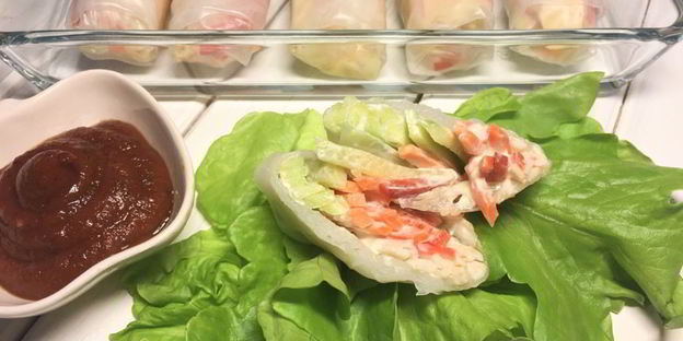 спринг-роллы с крабовыми палочками